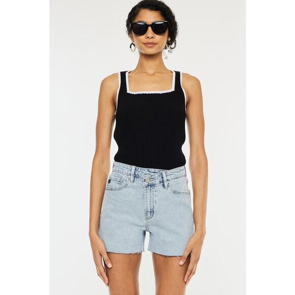 Kan Can High Rise Crossover Waist Band Shorts - KC20029L - Size 26 - Picture 7 of 9